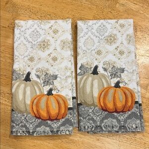 Pumpkin Patterned Kitchen Towels